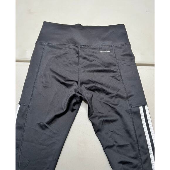 Adidas Black Primegreen Aeroready High Rise Pull On women Leggings Size Medium - Picture 9 of 12
